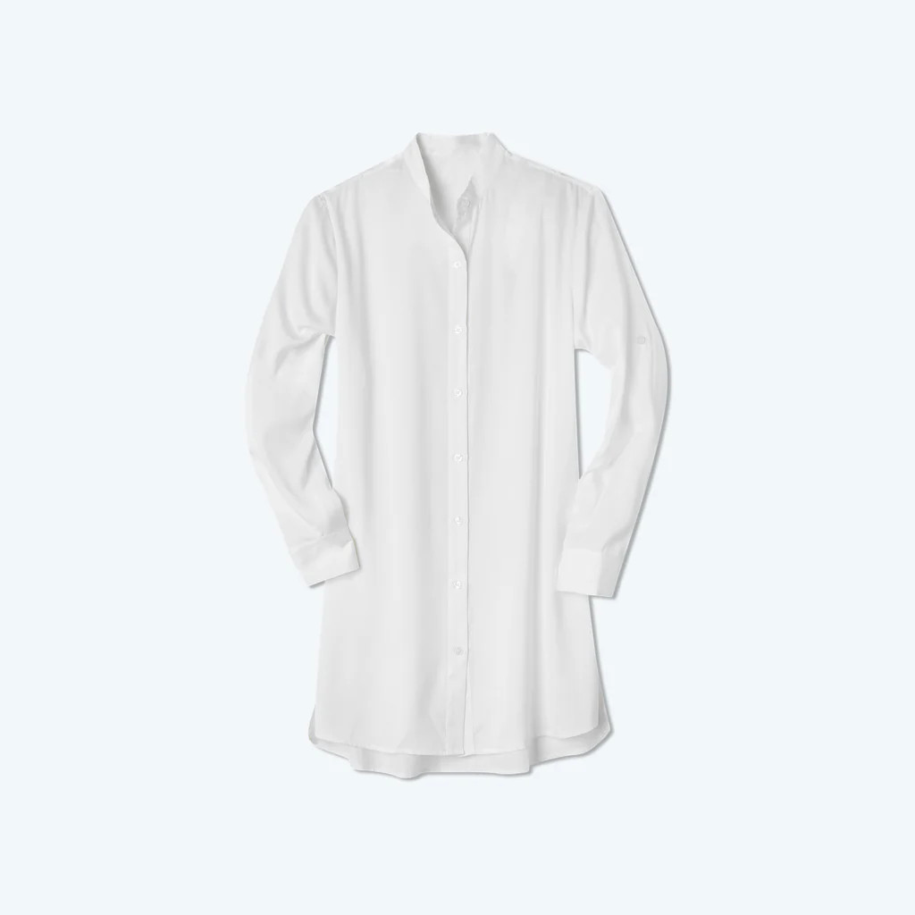 The Short Effortless Shirtdress Cover-Up - White Sand | SummerSalt
