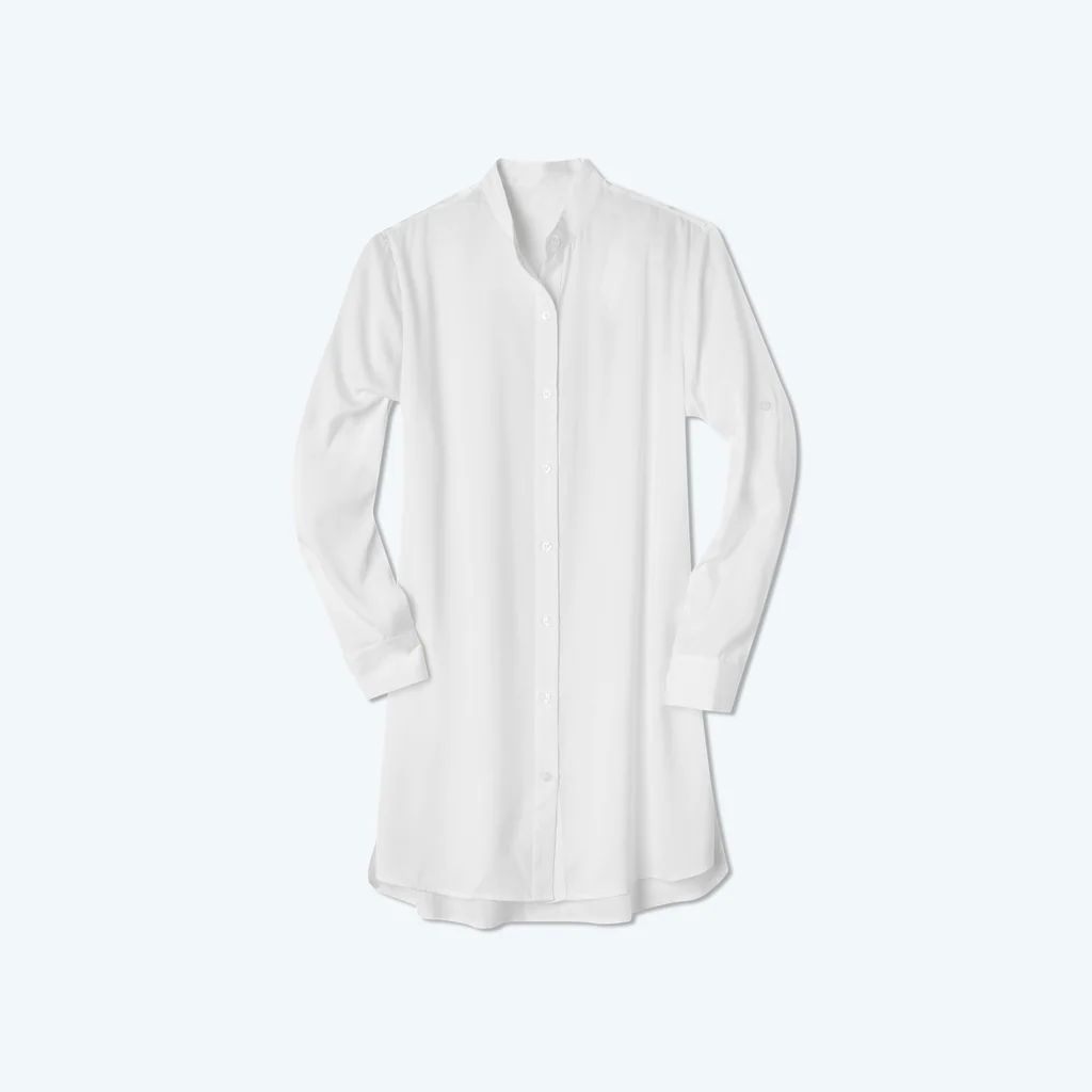 The Short Effortless Shirtdress Cover-Up - White Sand | SummerSalt