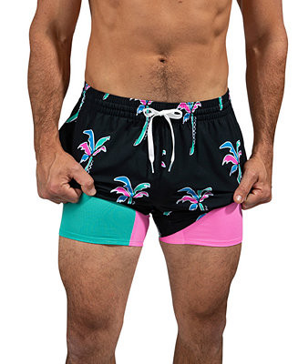 Men's The Havana Nights Quick-Dry 5-1/2" Swim Trunks with Boxer Brief Liner | Macy's