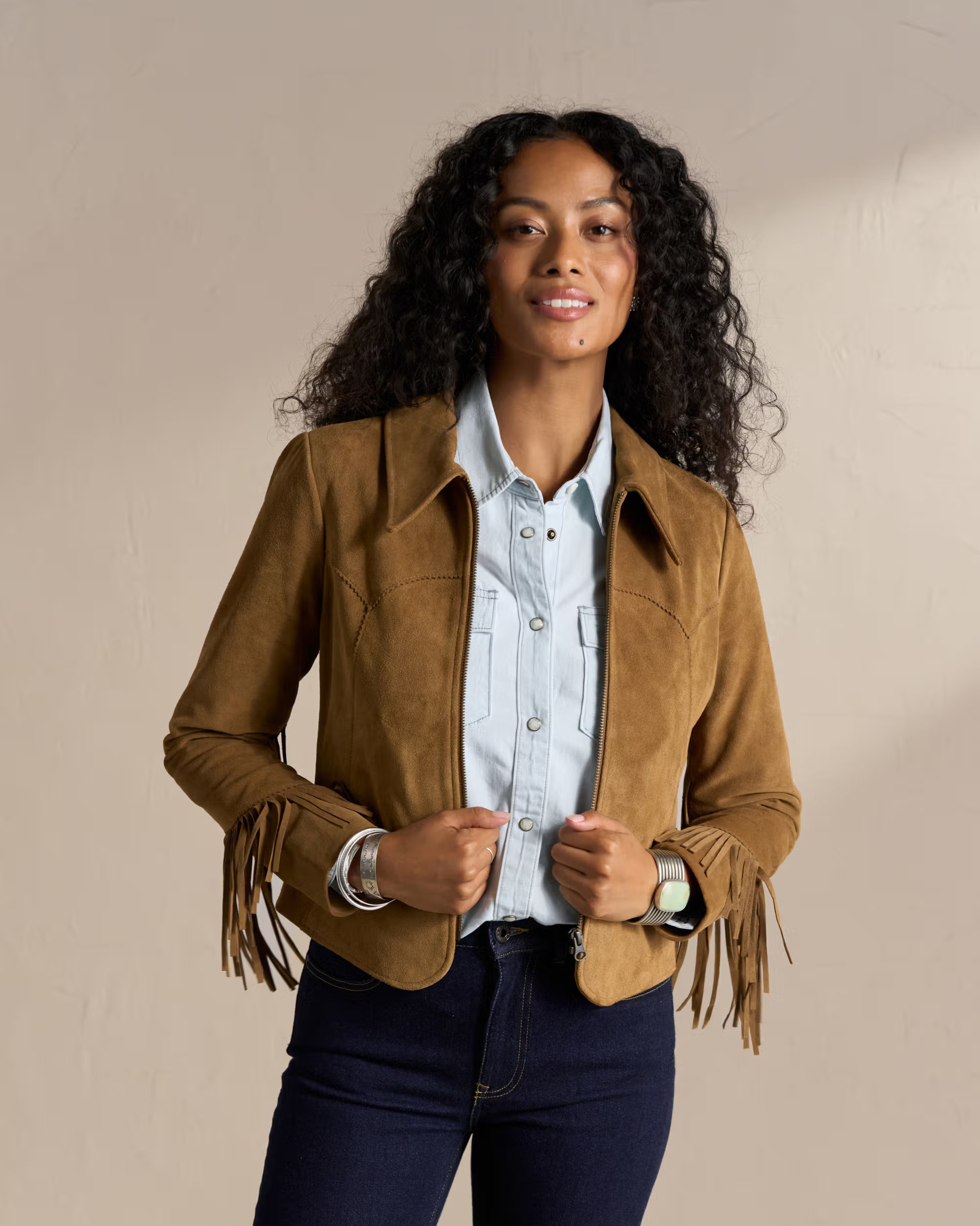 Women's Suede Fringe Jacket | Tecovas