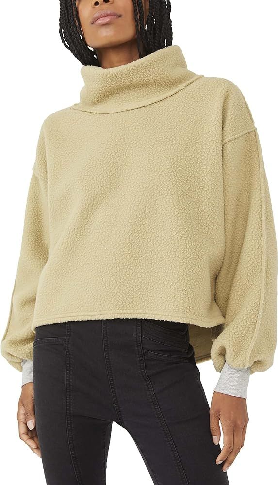 Free People Elk Mountain Pullover Sweatshirt with Cozy Sherpa Texture | Amazon (US)