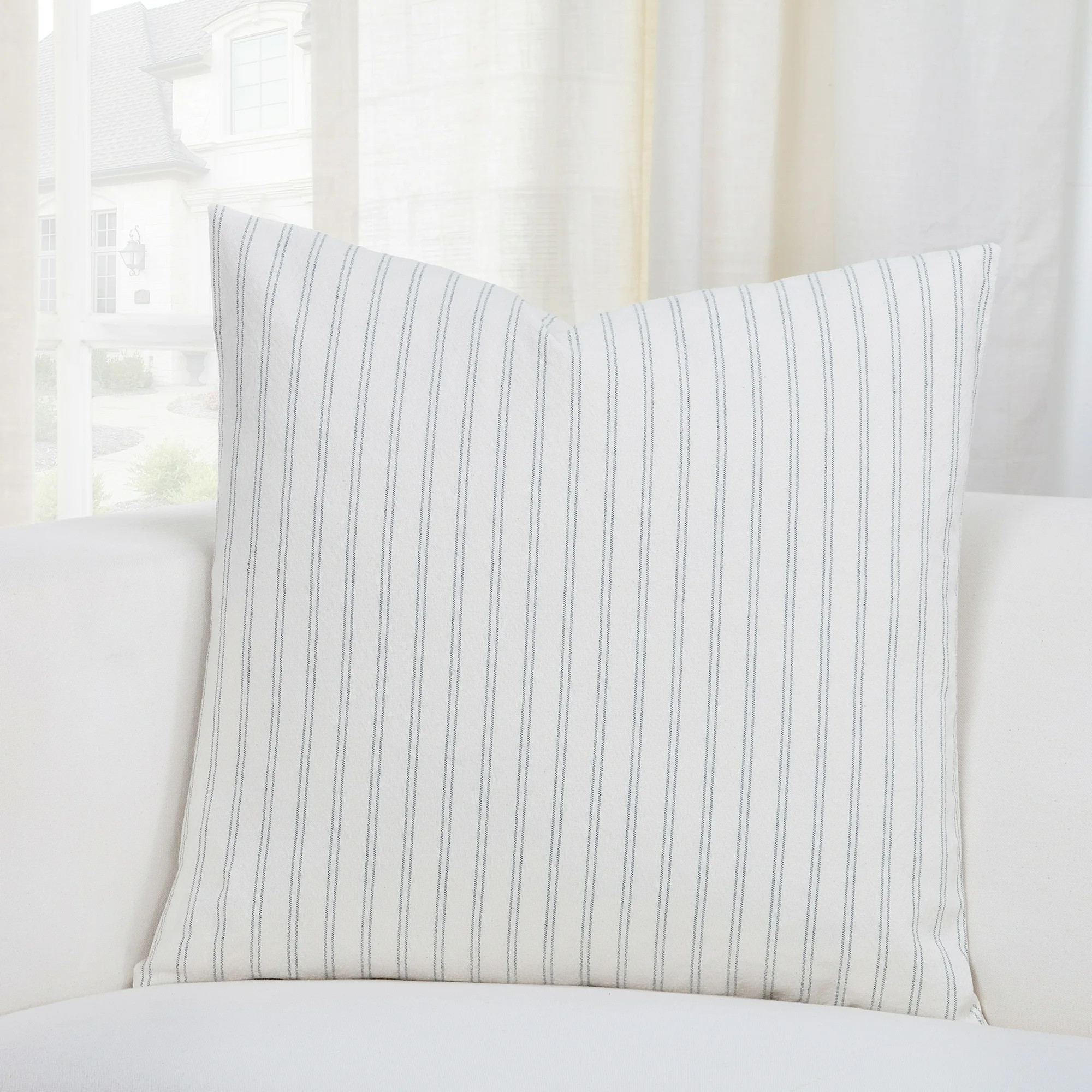 SIScovers  Ticking Stripe Pewter Accent Throw Pillows | Walmart (US)