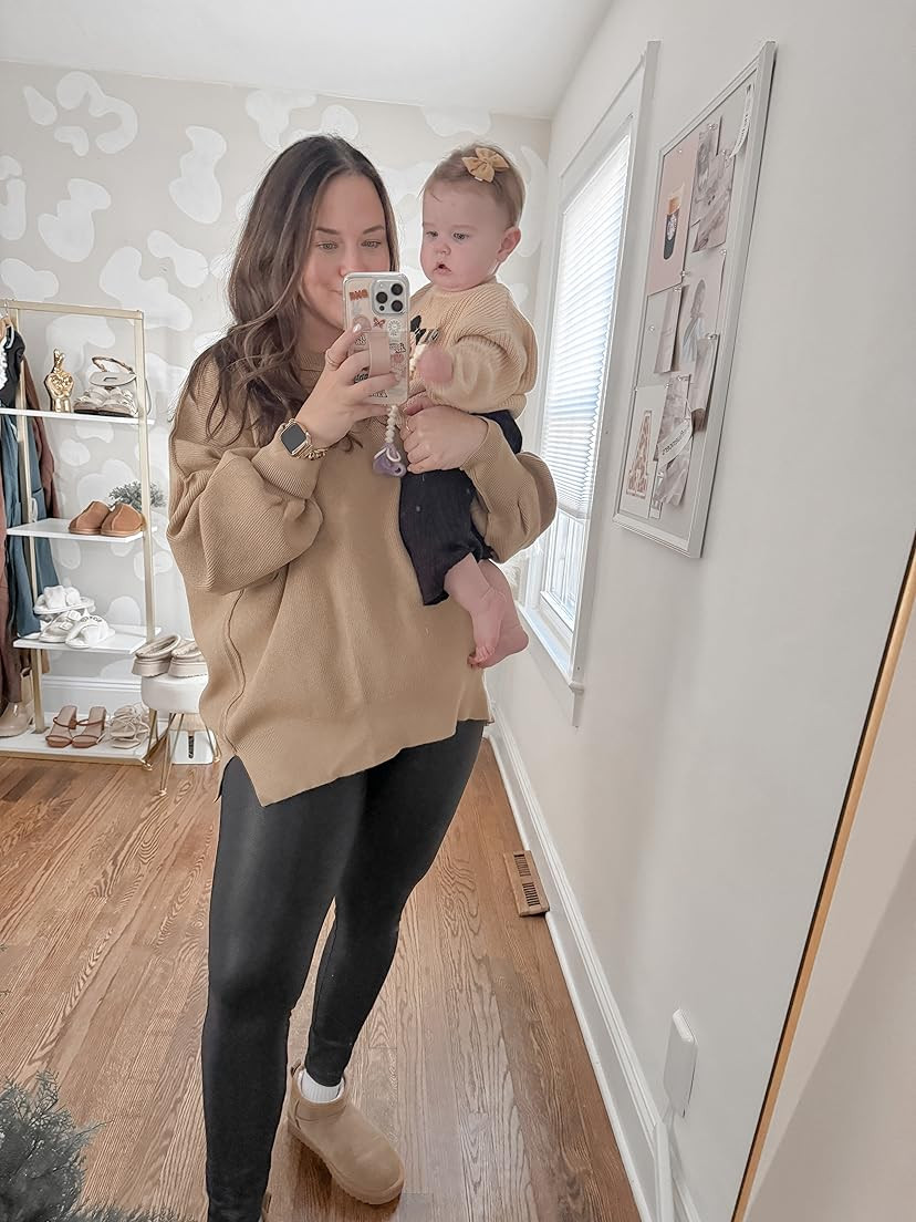 Kuriozud Toddler Baby Boy Girl Sweater Checkerboard Knit Crewneck Sweatshirt Soft Warm Fall Winte... | Amazon (US)