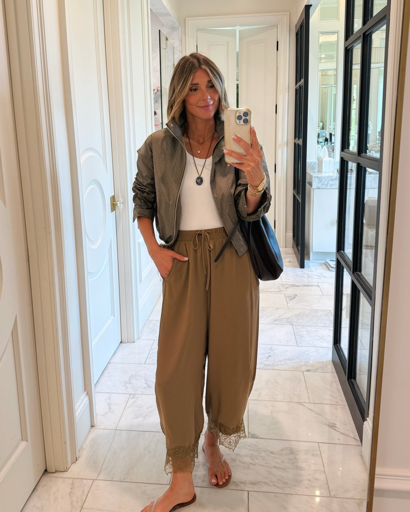Back to school mom outfit 

I'm wearing size small in my jacket, tank and pants and I'm 5'7 for reference

#LTKfall #LTKstyletip