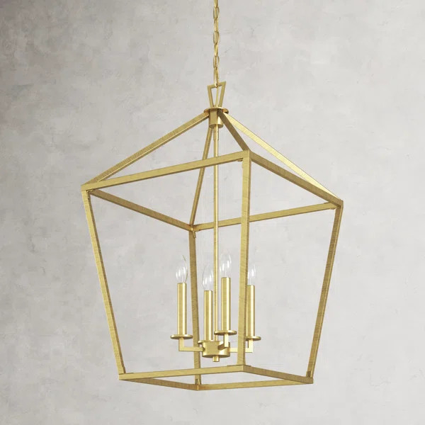Hastings 4 - Light Lantern Geometric Chandelier | Wayfair North America