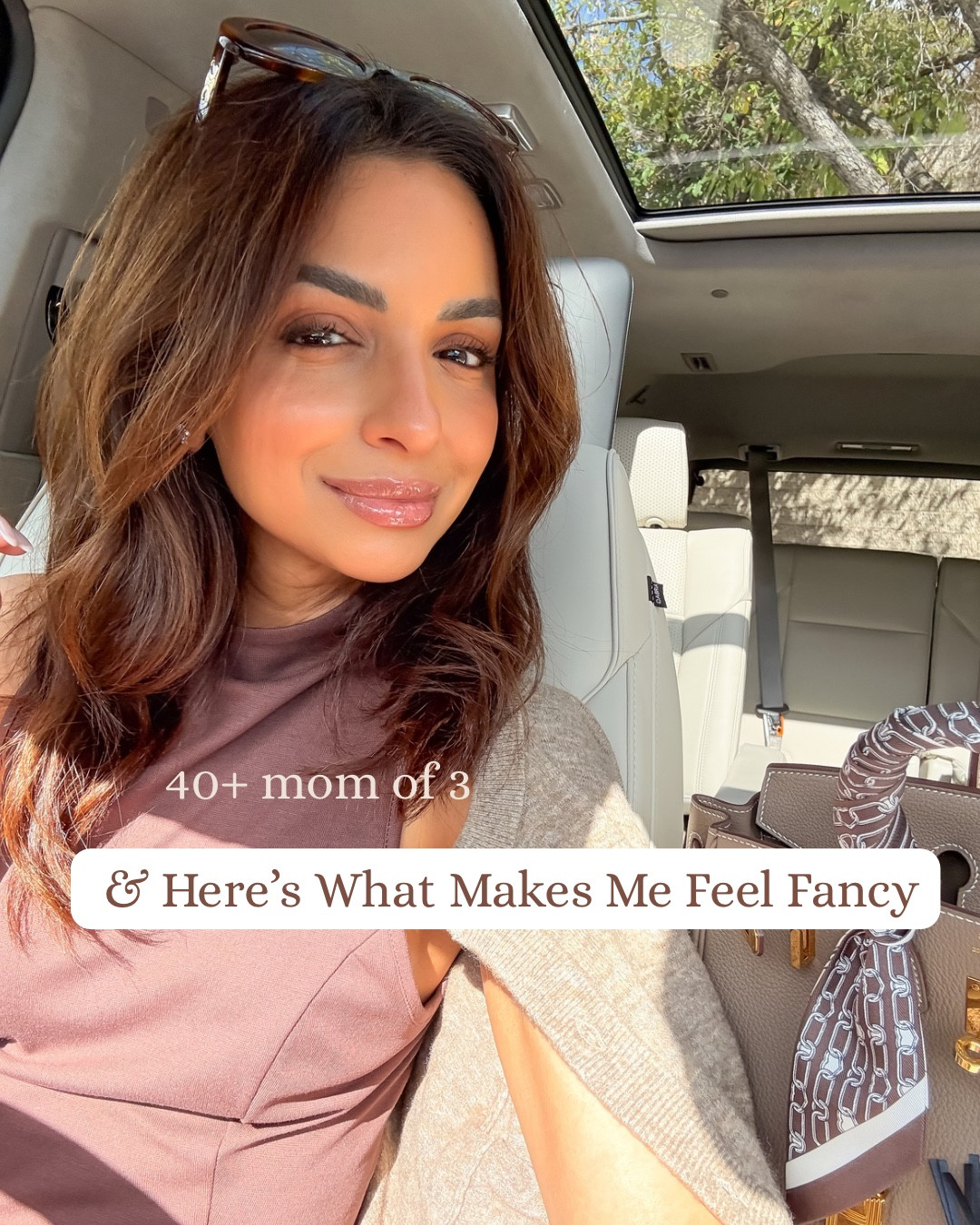 Things that make me feel fancy as a busy mom!
Jewelry details: 
my gold bracelets are Cartier, earrings & necklaces can be found here https://www.seemafinejewelry.com/pages/sincerely-nasreen-collection

Nails are French with chrome on top, I do SNS powder 

Lip gloss is in shade East Coast - one of my absolute favs!

Prada slides run TTS, VERY comfy!!

I'm in xs petite spanx jumpsuit & cashmere sweater from Quince is an xs 

My recent makeup routine can be found here: https://liketk.it/5WZAo

I linked my most luxe facial serum and eye cream I swear by! 

#LTKmomlife #LTKgrwm #LTKBeauty