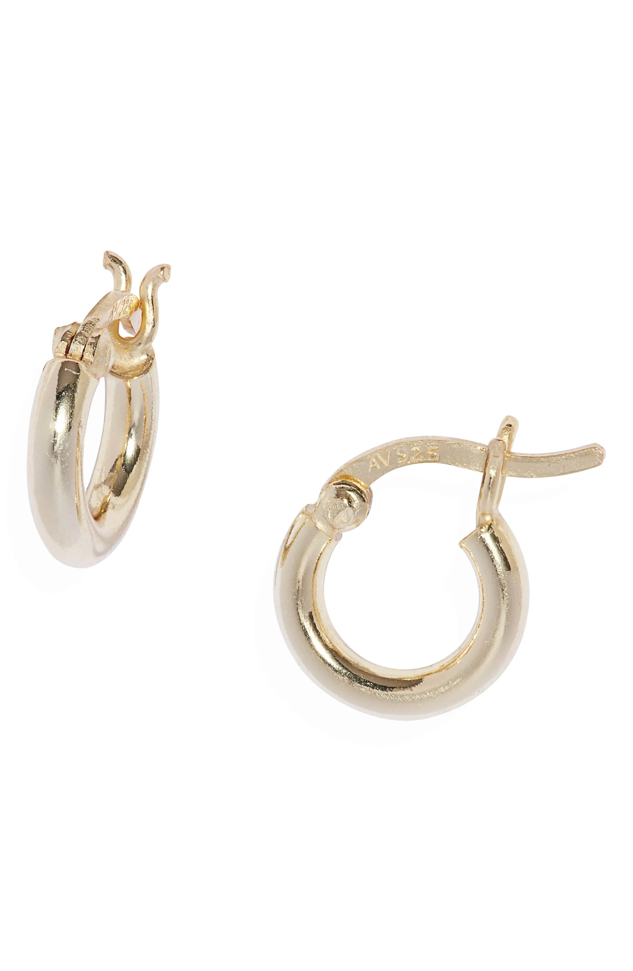 Women's Argento Vivo Sterling Silver Small Hoop Earrings | Nordstrom