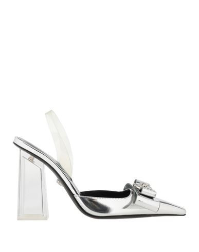 Versace Woman Pumps Silver Size 9.5 Calfskin, Plastic | YOOX (US)