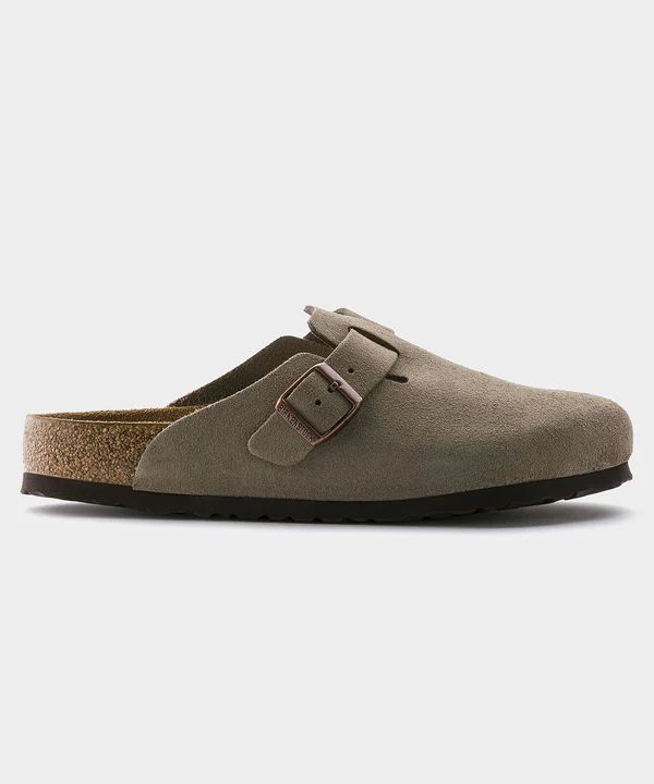 Birkenstock Boston Taupe Suede | Todd Snyder