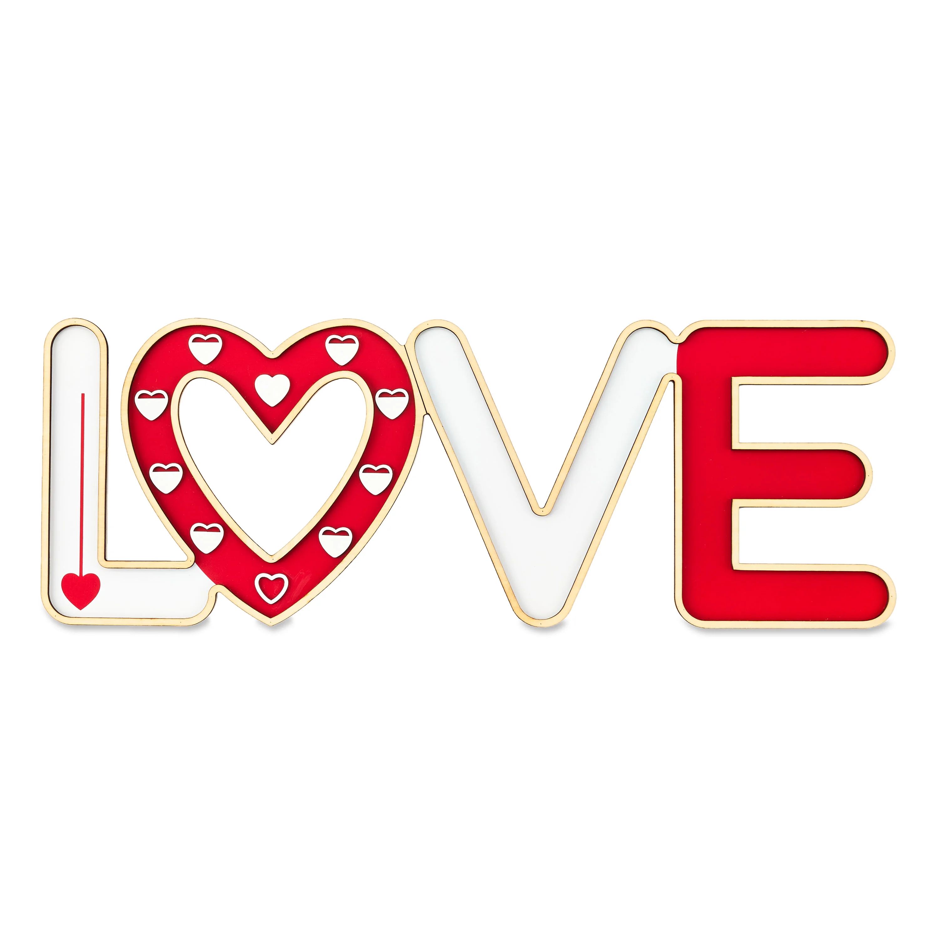 Way To Celebrate Valentine Large Love With Heart Wall Décor Sign - Walmart.com | Walmart (US)