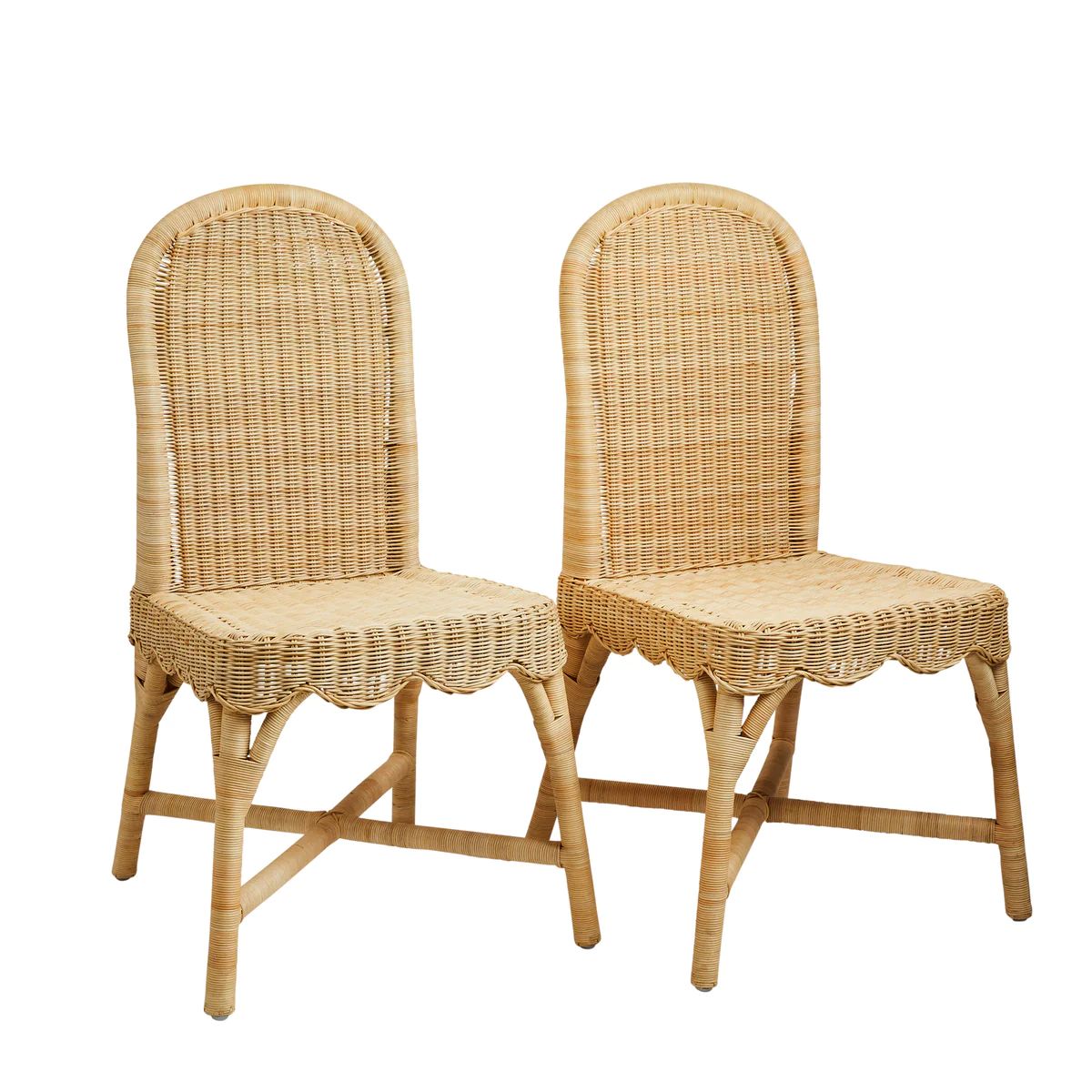 Linton Scalloped Side Chair, Set of 2 | Amanda Lindroth