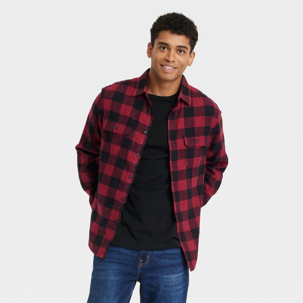 Men's Midweight Flannel Long Sleeve Button-Down Shirt - Goodfellow & Co™ | Target