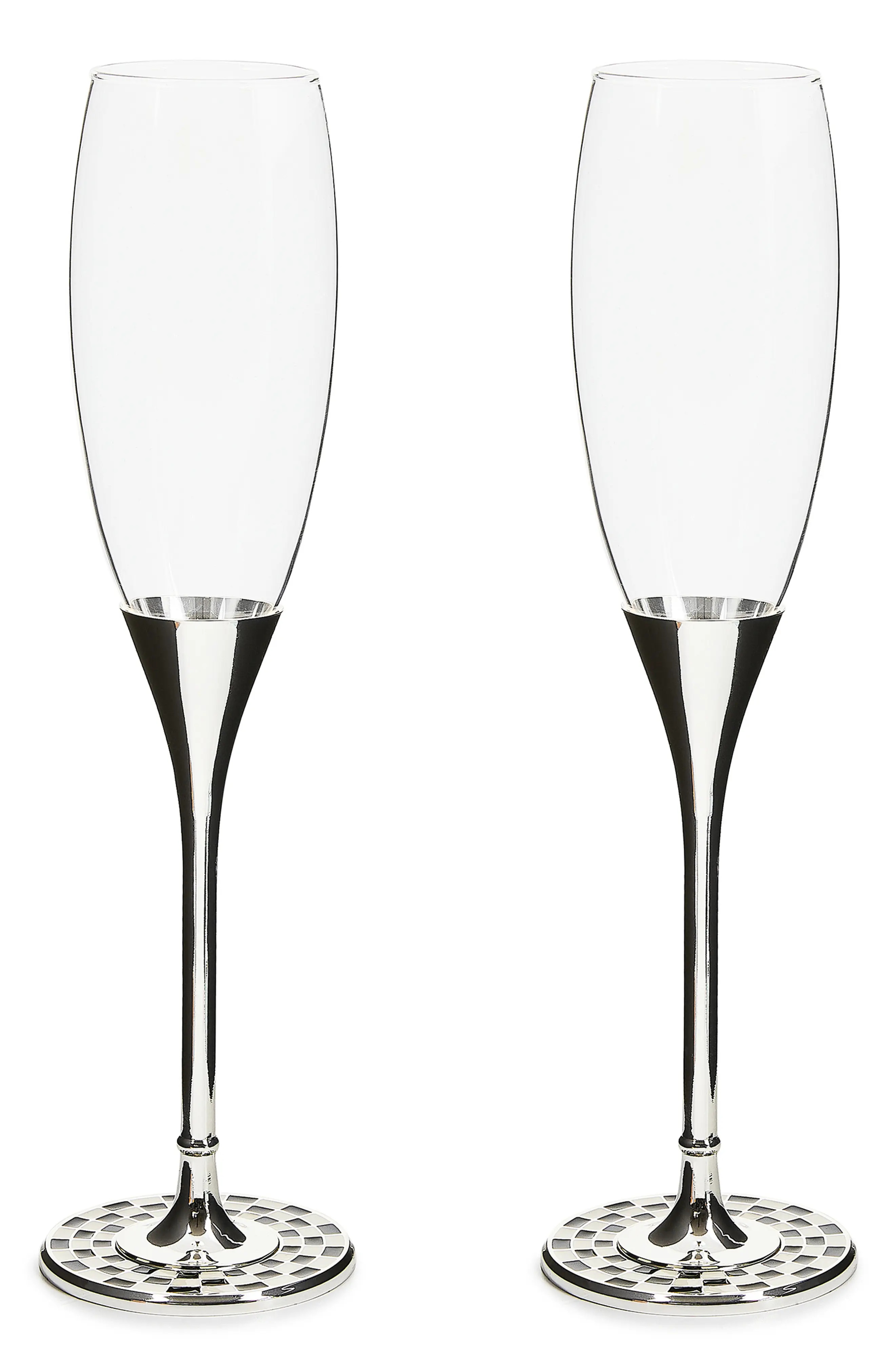 Set of 2 Celebrate Courtly Check Toasting Champagne Flutes | Nordstrom | Nordstrom