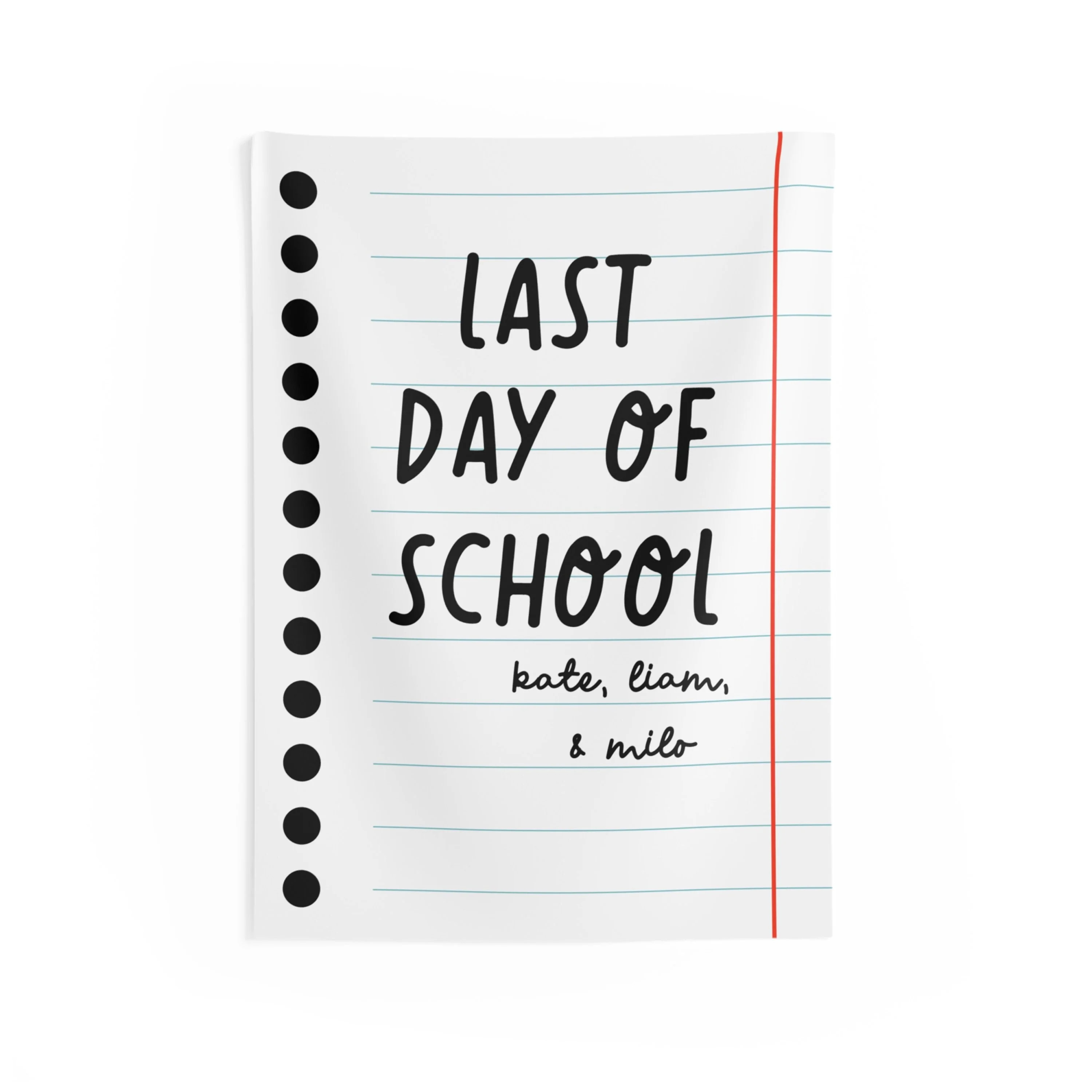 Personalized Last Day School Banner - Sign Custom Photo Prop | The Little Lemons Company