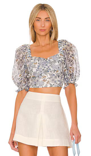 Darcy Cropped Blouse in Multi | Revolve Clothing (Global)
