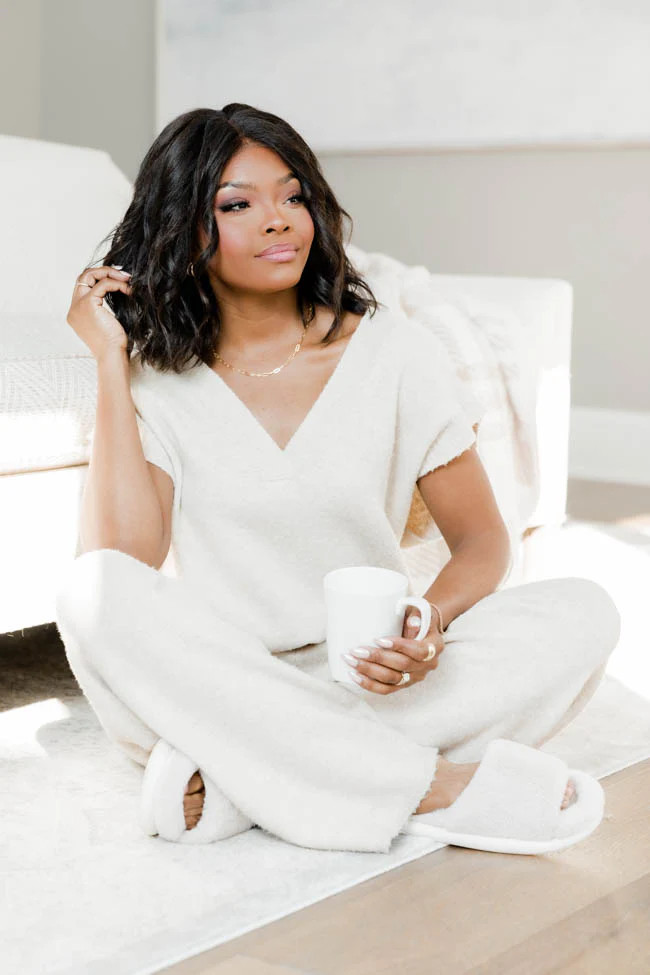 Ready To Relax Sleeveless Lounge Sweater | Pink Lily