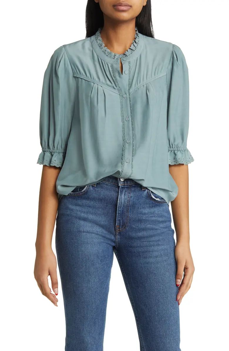 Eyelet Accent Blouse | Nordstrom