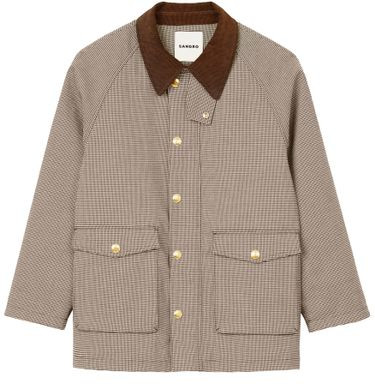 Check coat withcollar - SANDRO | 24S US