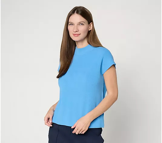Carla Rockmore Collection Mock Neck Dolman Sweater - QVC.com | QVC