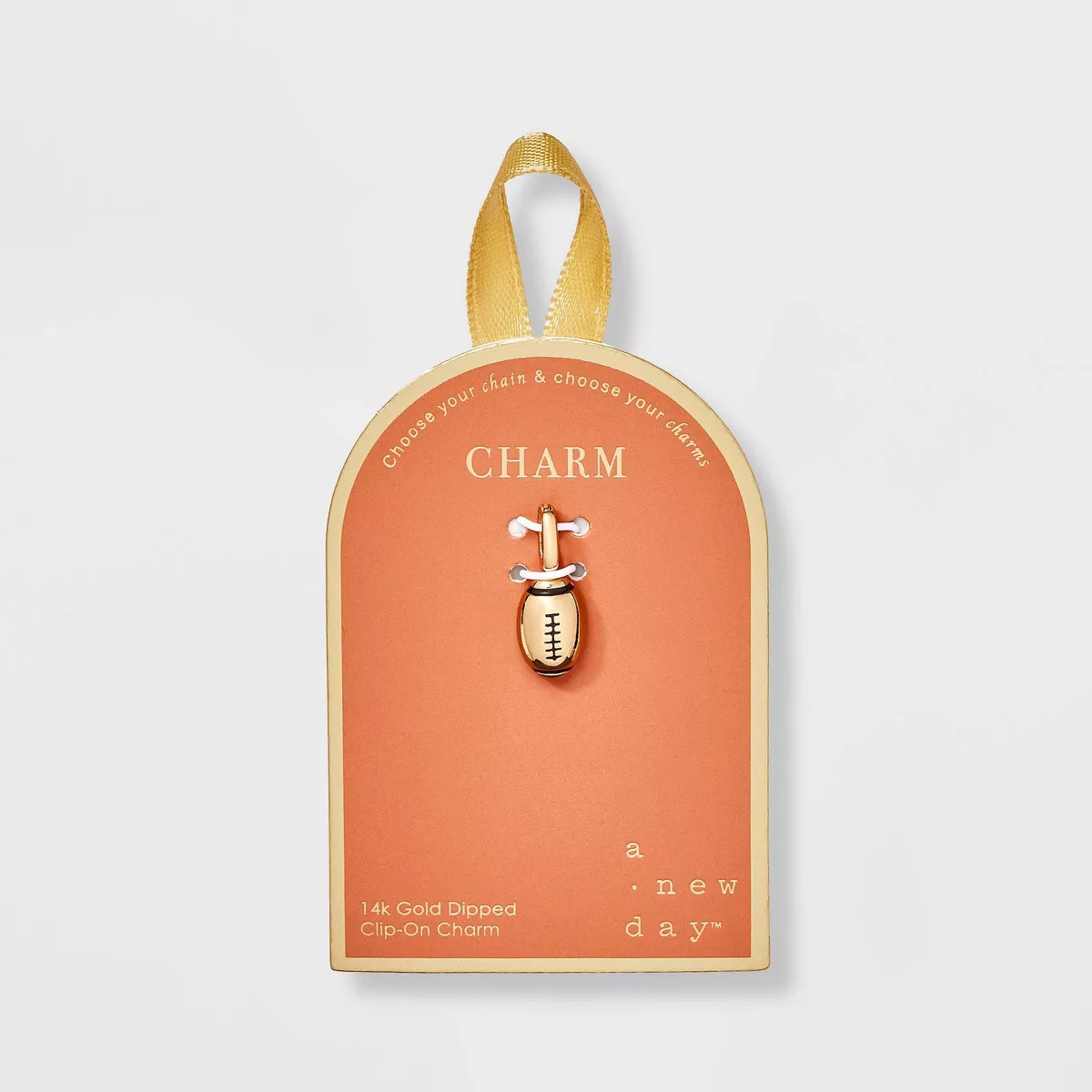 14K Gold Dipped Football Charm - A New Day™ Gold | Target