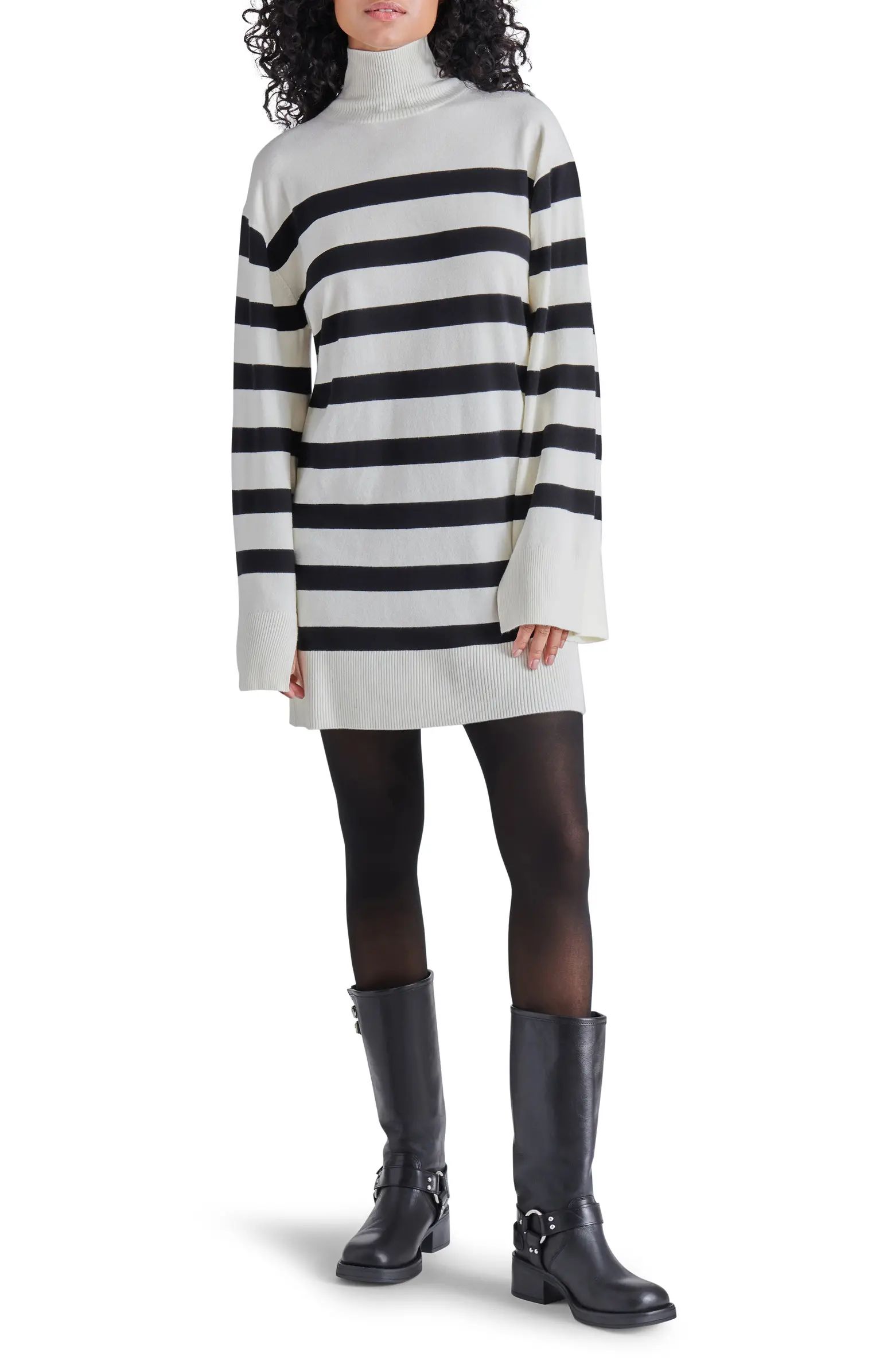 Gretta Turtleneck Long Sleeve Sweater Minidress | Nordstrom