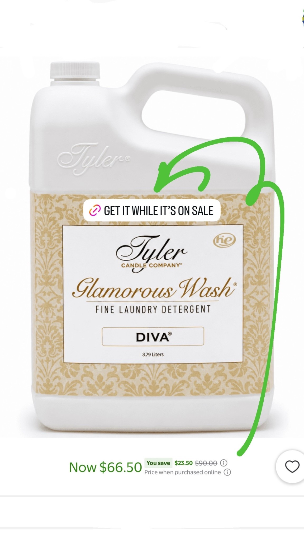 Get the detergent while it’s on sale!