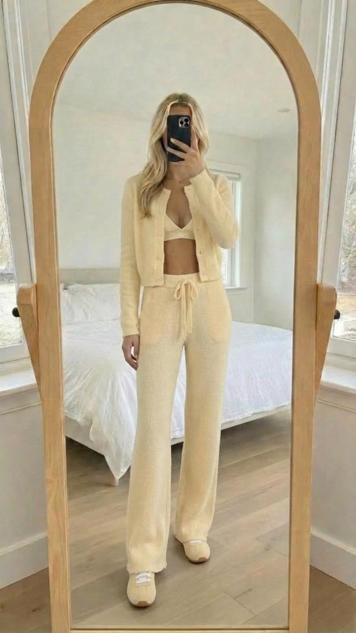 **Butter yellow but make it elevated 💛**
This butter yellow ALO workout set is one of those looks that instantly boosts your mood the second you put it on. Soft, flattering, and insanely comfortable, it works just as well for a workout as it does for real life. I love having the option to swap between the shorts or the pants depending on the day—shorts for Pilates or warm afternoons, pants for errands, travel days, or school drop-off. Toss a cozy cardigan over top and suddenly it feels polished enough to grab coffee, run errands, or head to a casual lunch without changing.

It’s that perfect blend of athleisure and everyday style: supportive, smoothing, and cute without trying too hard. This is the kind of set you’ll reach for on repeat because it makes you feel put together while still being incredibly comfortable.

**Keywords:** butter yellow workout set, ALO workout set, matching activewear set, luxury athleisure, Pilates outfit, yoga outfit, gym to street style, athleisure outfit, neutral workout set, spring activewear, mom athleisure, comfy chic outfit

#AthleisureStyle #WorkoutSet #LTKFind


#LTKfitnessgoals #LTKmorningroutine #LTKgrwm