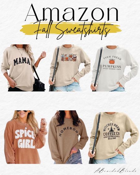 Some of my favorite sweatshirts for the Fall! Love the fit on these! I wear a size Small! #amazon #amazonprime #petitestyle

#LTKSeasonal #LTKunder100 #LTKstyletip