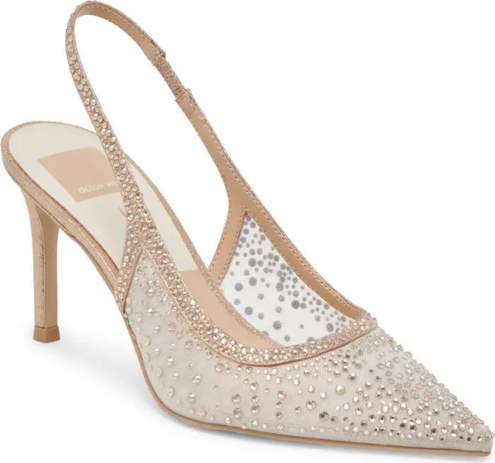 Dolce Vita Kaye Crystal Pointy Toe Slingback Pump (Women) | Nordstrom | Nordstrom