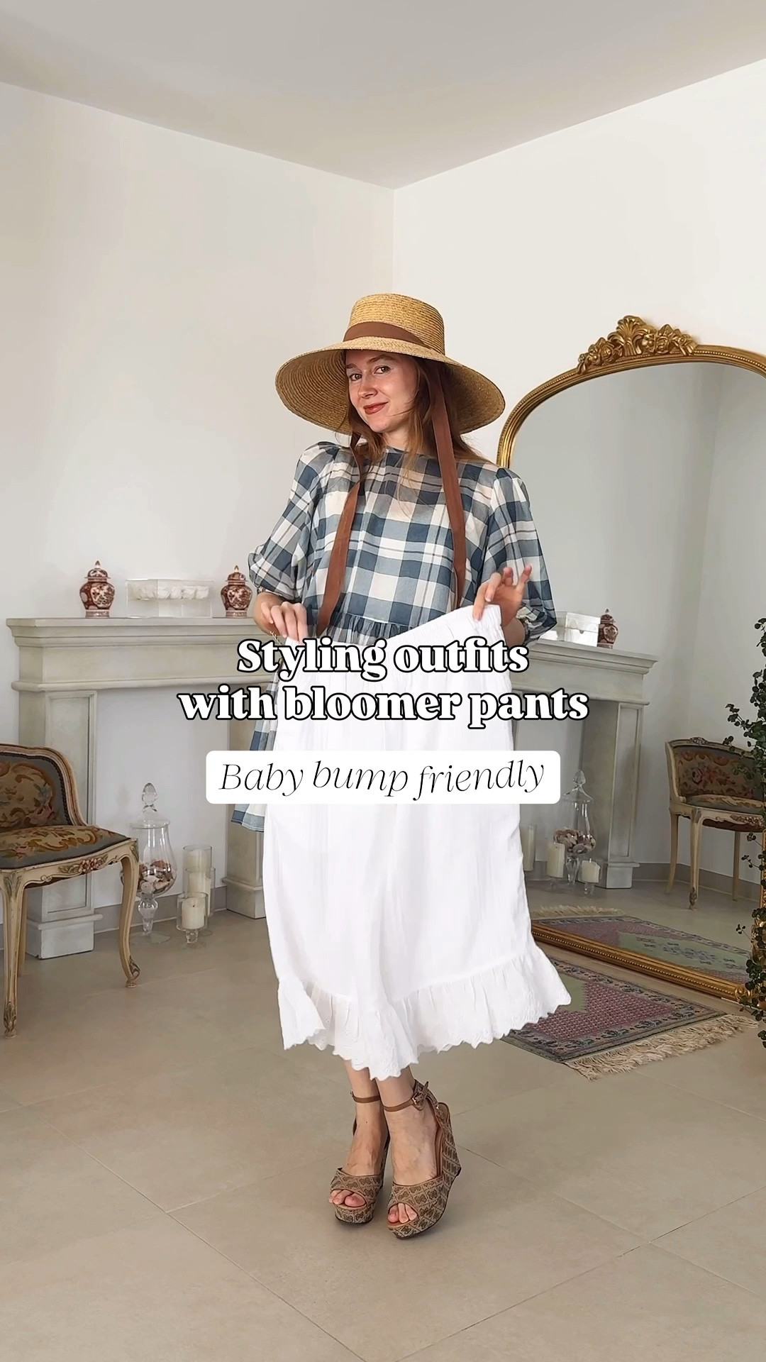 Wearing these bloomers on repeat because they are so comfy and bump friendly 🤍 

The pants are slightly see through wear with the right underwear 

#LTKBump #LTKStyleTip #LTKFindsUnder50