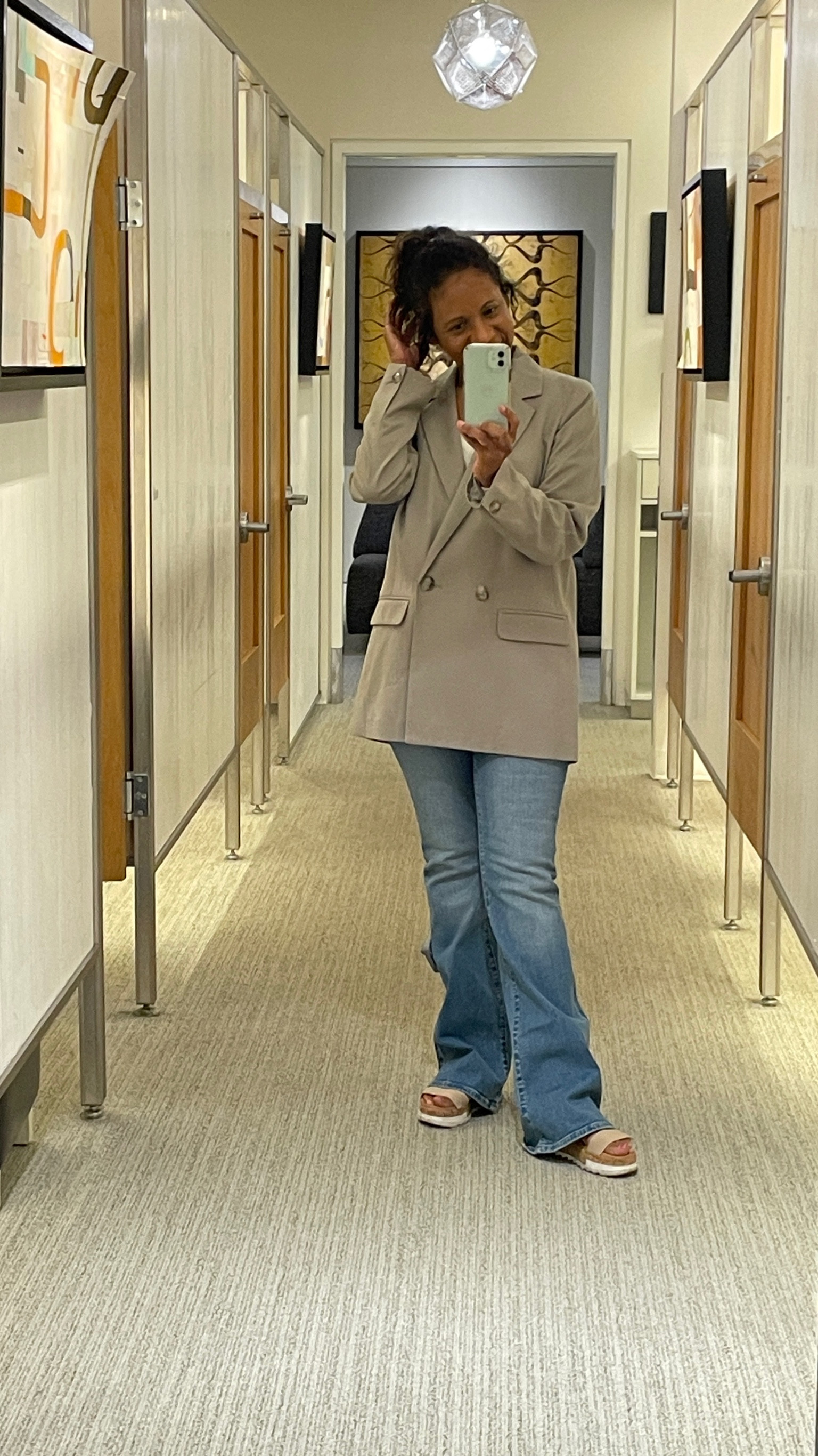 Even when I saw the jacket on the hanger, I knew that is would be big on me even though it is a size small.  But when I tried it on, I realized that’s how it’s supposed to fit and that it works. What would you wear it with? #modestfashion #modeststyle 

#LTKFind #LTKstyletip #LTKSeasonal