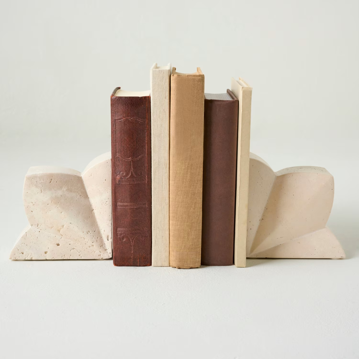 Travertine Floral Bookends | Magnolia