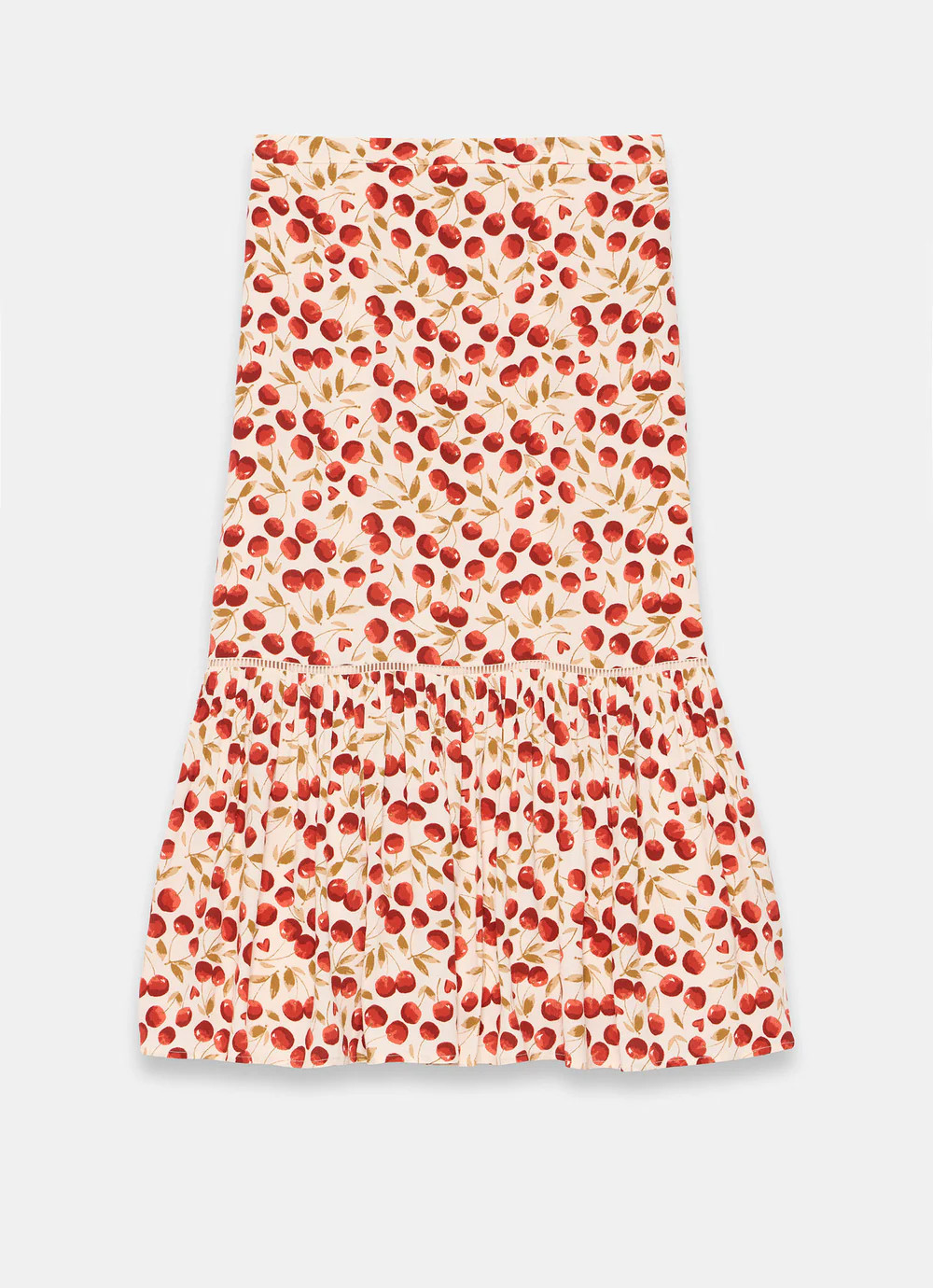 Red Cherry Print Skirt | Mint Velvet
