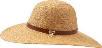 Straw Sunhat with Padlock Charm | Nordstrom