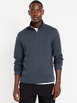 Sweater-Knit Fleece Quarter-Zip Pullover | Old Navy (US)