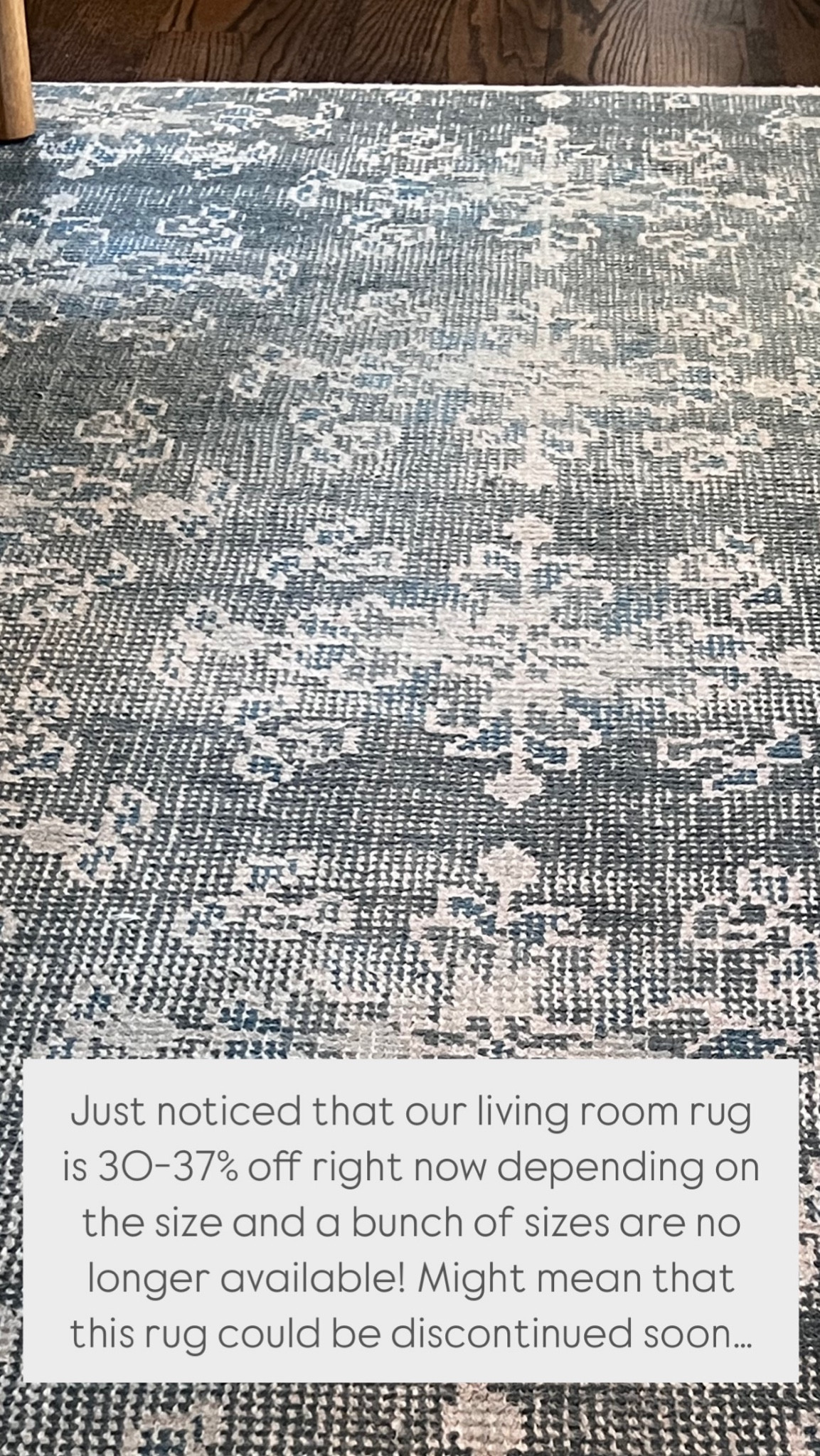 Just noticed that our Serena & Lily living room rug is 30-37% off right now depending on the size and a bunch of sizes are no longer available! Might mean that this rug could be discontinued soon…

#LTKHome #LTKStyleTip #LTKSaleAlert