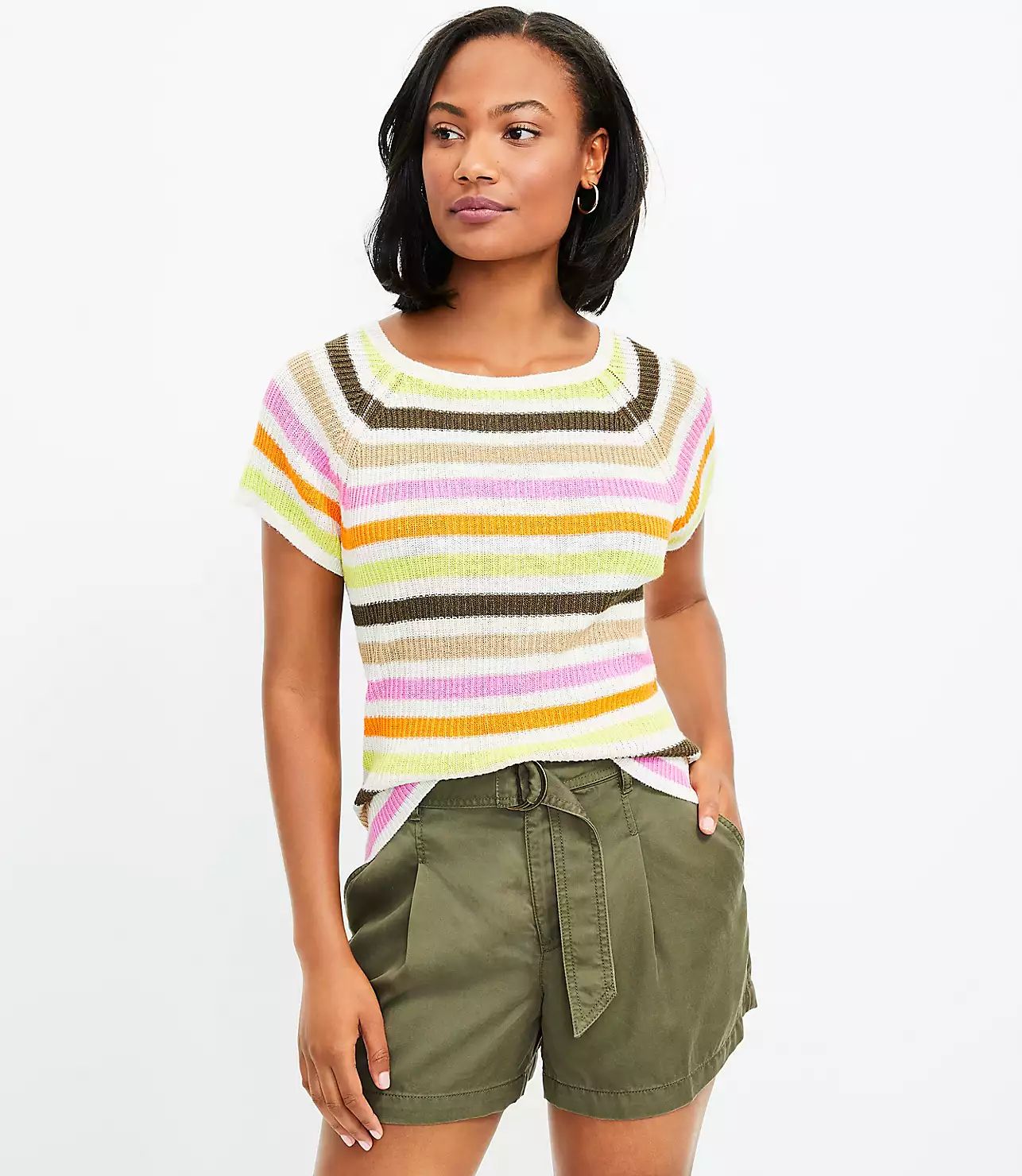 Striped Wedge Sweater Tee | LOFT