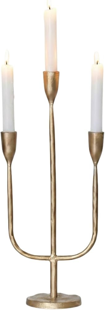 Romadedi Candelabra Brass Candlestick Holders: Gold Taper Candle Holders Metal Tall Vintage Candl... | Amazon (US)