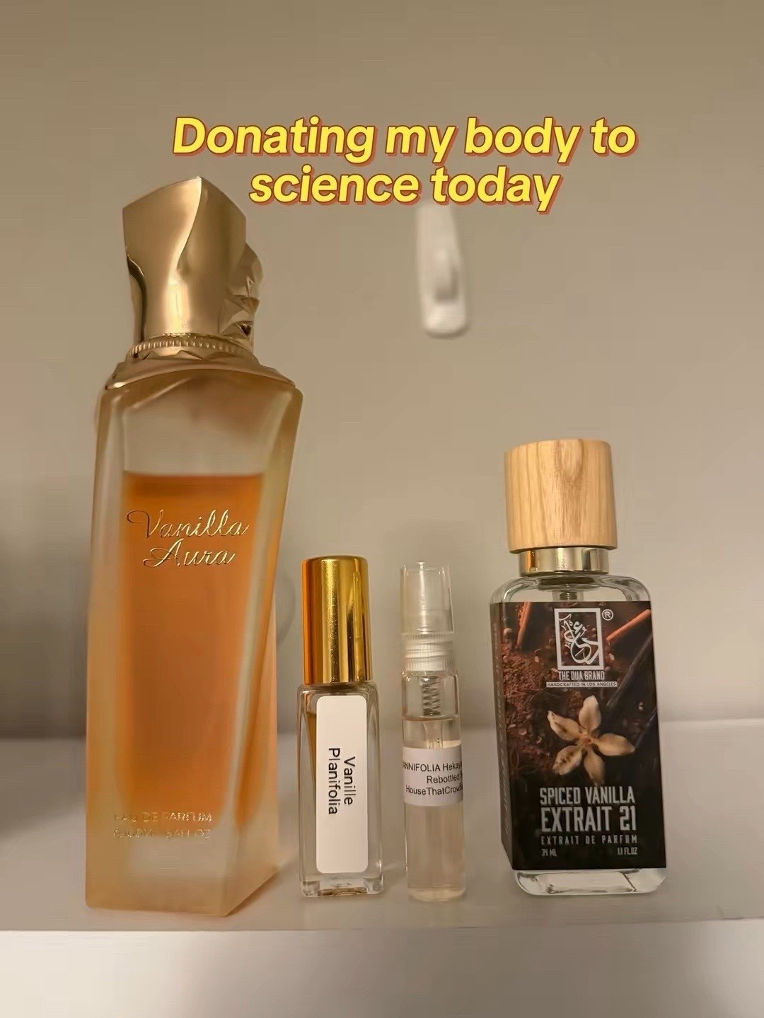 Battle of the Vanillas continue 🍦✨

What smells good on paper? What smells better on skin? Who lasts longer? Who comes closest of an interpretation to the OG?  Inquiring minds (me) wanna know. 
 Stay tuned 🍦✨
 #vanillaperfume #vanilleplanifolia #vanillaaura #vannifolia #spicedvanillaextrait21  

#LTKCyberWeek #LTKBeauty #LTKvlog