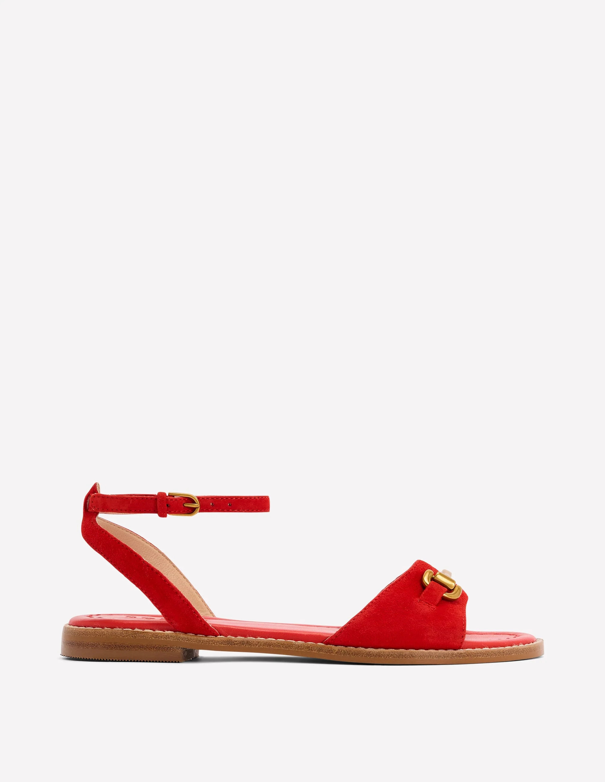 Iris Snaffle Flat Sandals-Post Box Red | Boden (US)