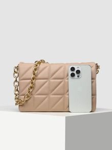 Quilted Flap Chain Shoulder Bag SKU: sw2107022138521200(1000+ Reviews)$13.20$12.54Join for an Exc... | SHEIN
