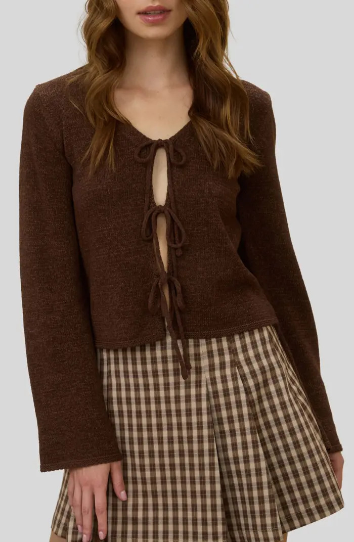 Front Tie Crop Cardigan | Nordstrom Rack