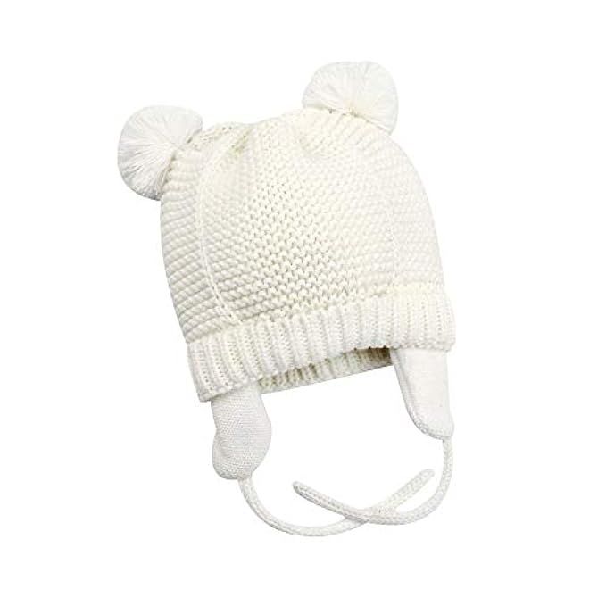 XIAOHAWANG Baby Hat Cute Bear Toddler Earflap Beanie Warm for Fall Winter | Amazon (US)