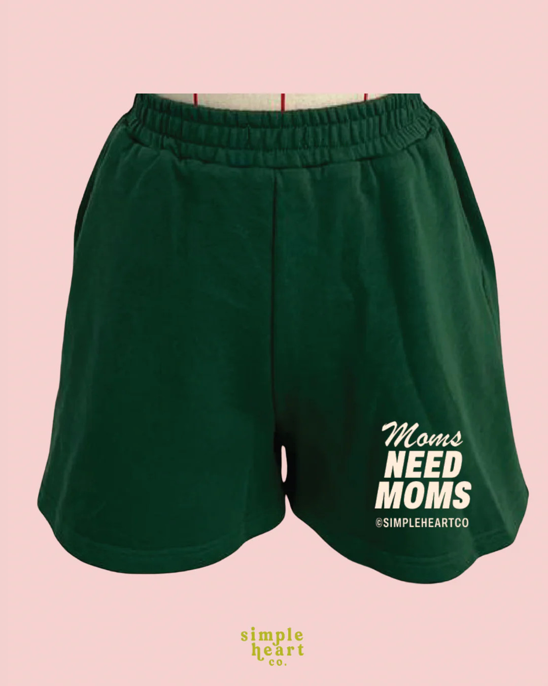 Motherhood Support Club Sweatshorts - Moms Need Moms Lounge Shorts | Simple Heart Co
