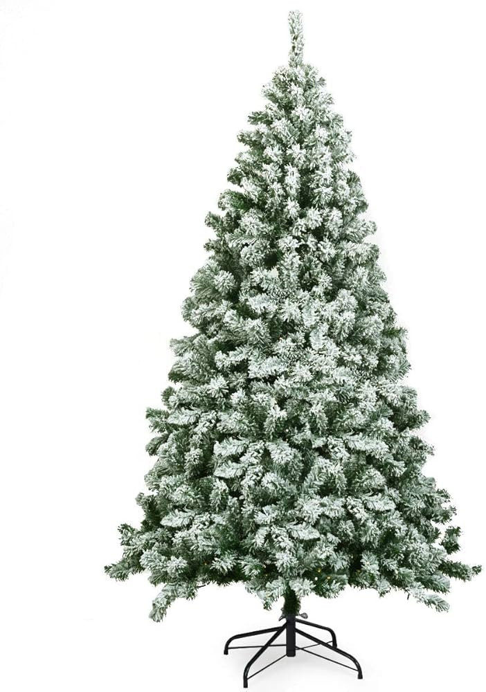 COSTWAY 135/180/225cm Künstlicher Weihnachtsbaum mit Schnee, Tannenbaum mit Metallständer, Chri... | Amazon (DE)