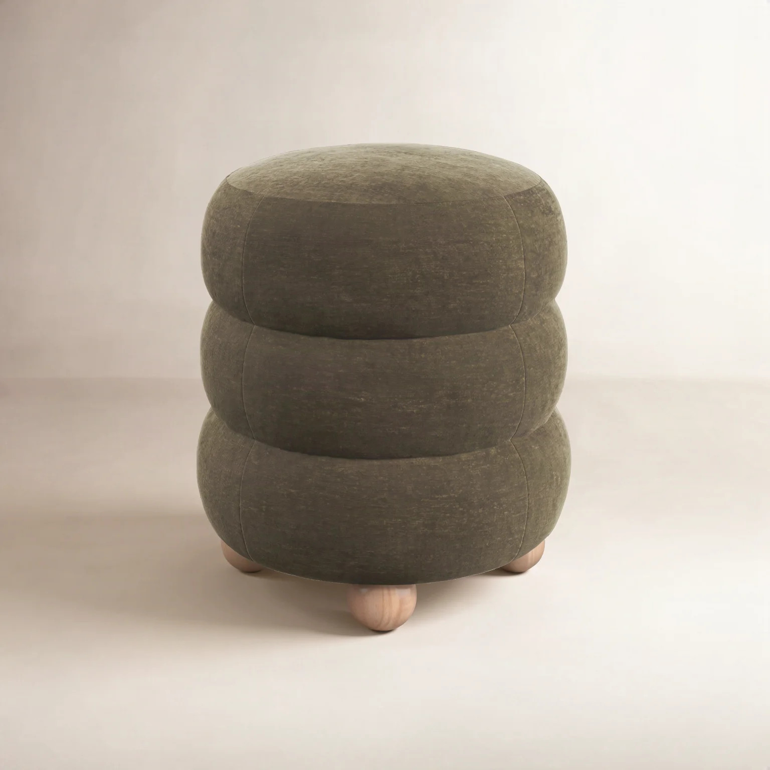 Dalisha 17" Velvet Round Ottoman | Wayfair North America
