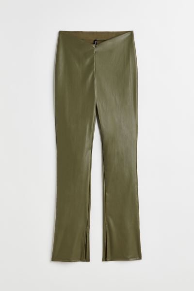 Flared Leggings - Dark khaki green - Ladies | H&M US | H&M (US + CA)