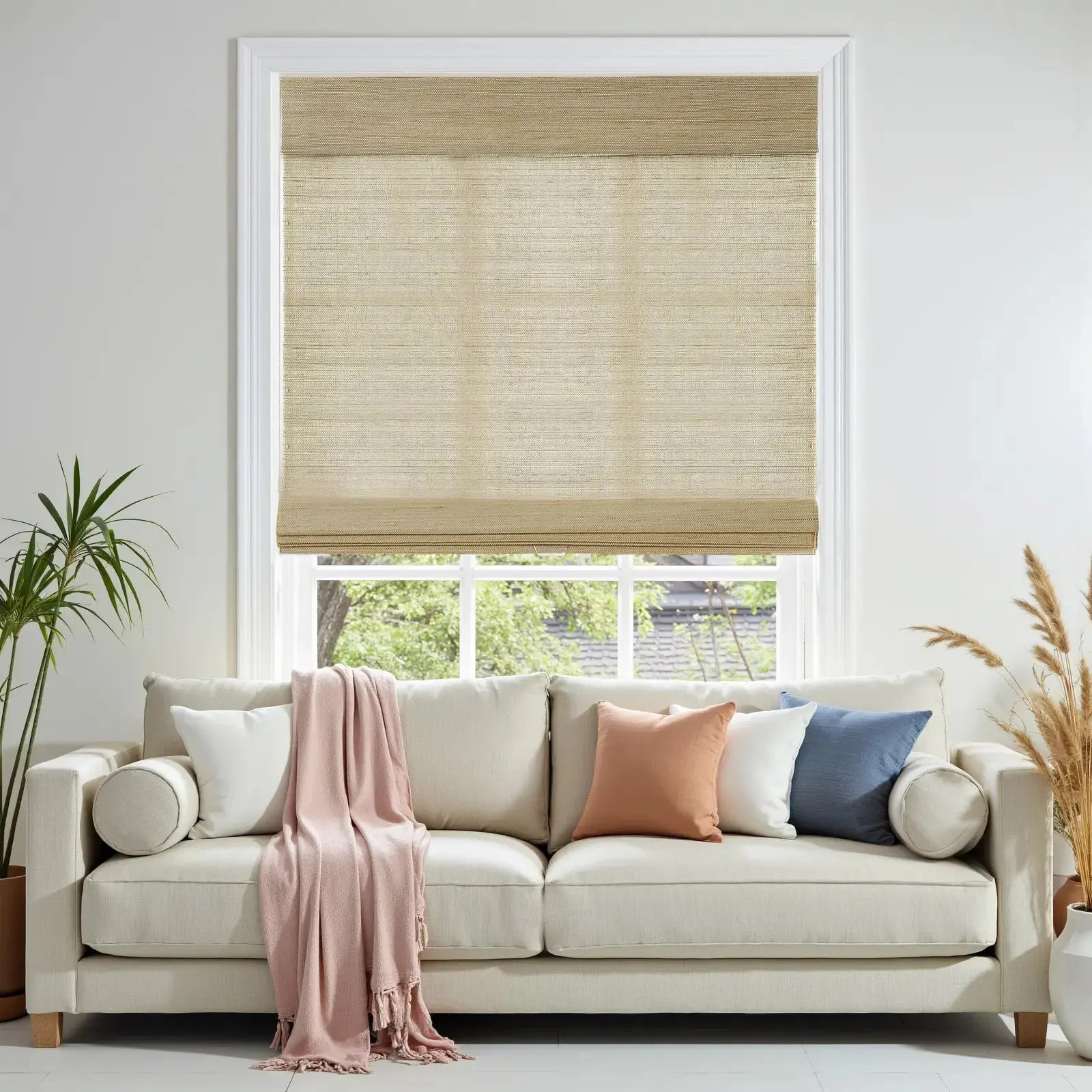 Natural Ramie Bamboo Woven Shade - Coconut | TWOPAGES