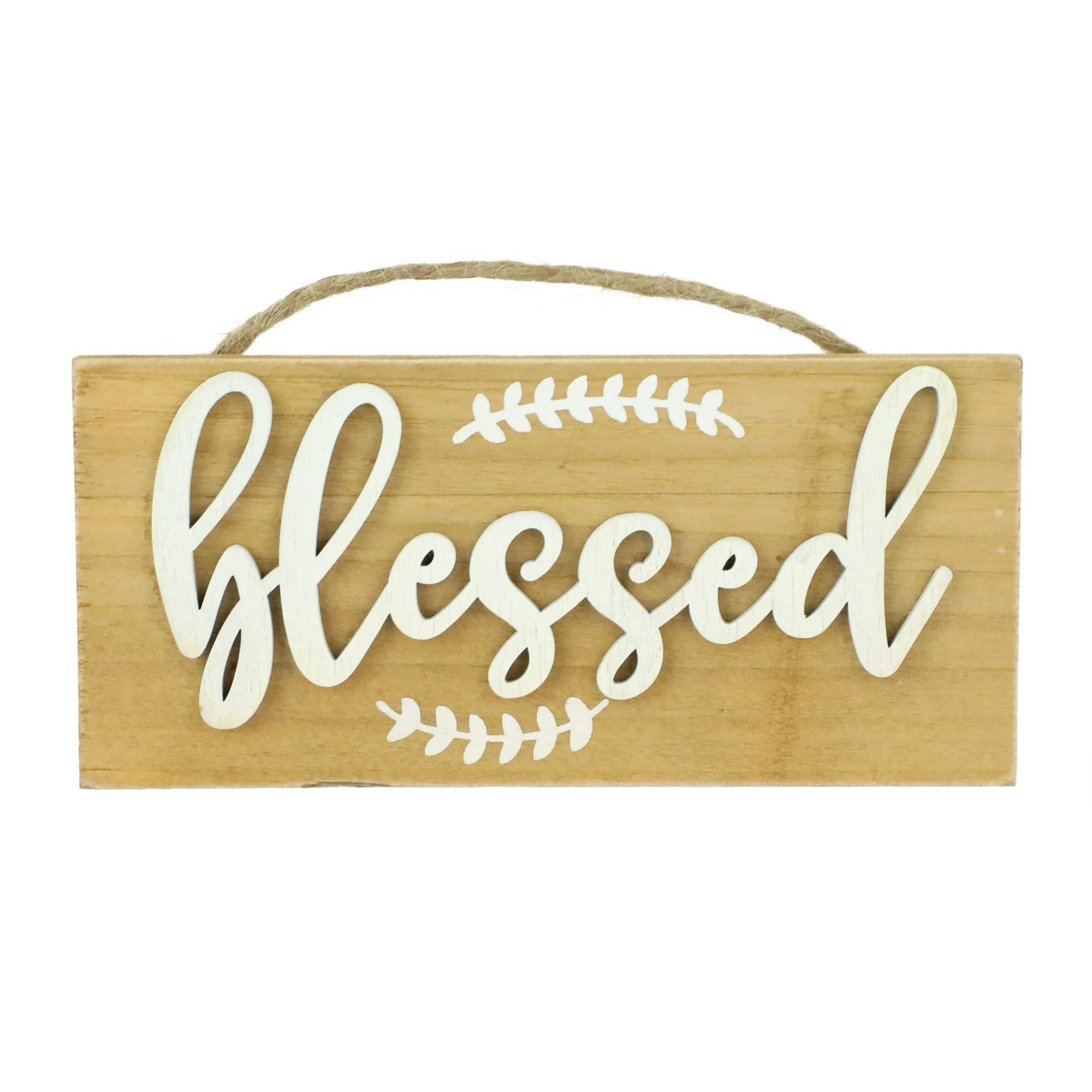 Way To Celebrate Harvest Wood Hanging Wall Decor, Blessed | Walmart (US)
