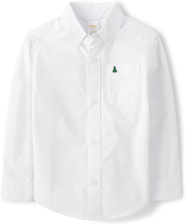 Gymboree Boys' and Toddler Long Sleeve Button Up Dress Shirts | Amazon (US)